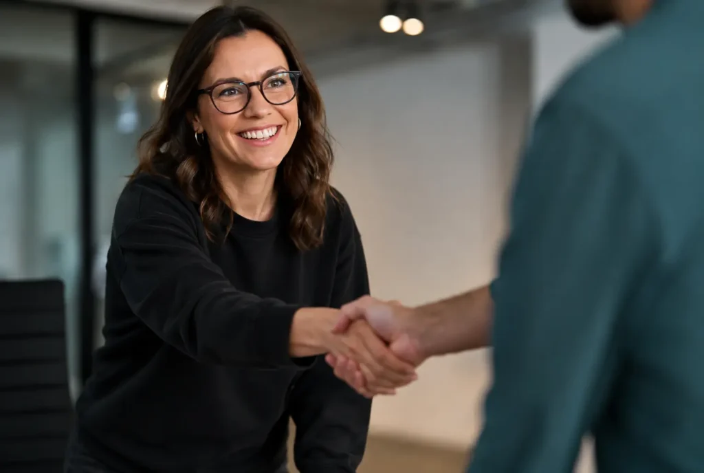 Customer handshaking