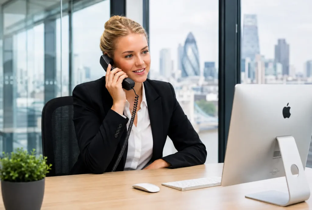 Get Free Quote Consultant calling customers in London Office