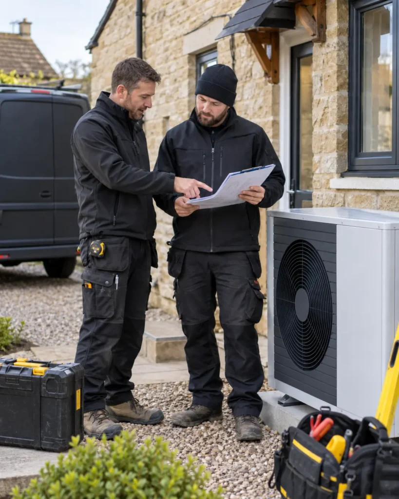 Air source heat pump planning Heat pump installation