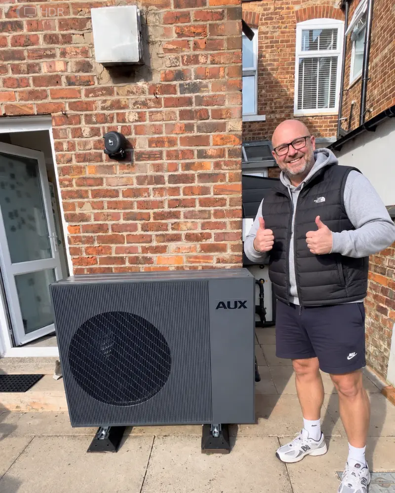 Air source heat pump installed for a Get Free Quote customer