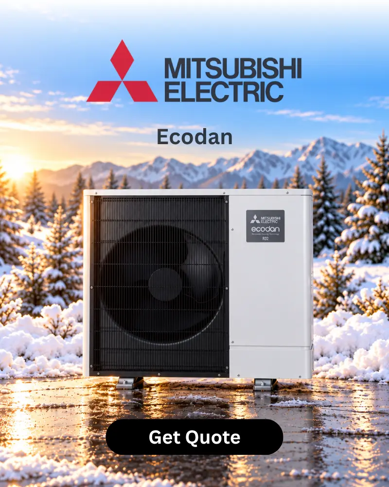 Mitsubishi air source heat pump