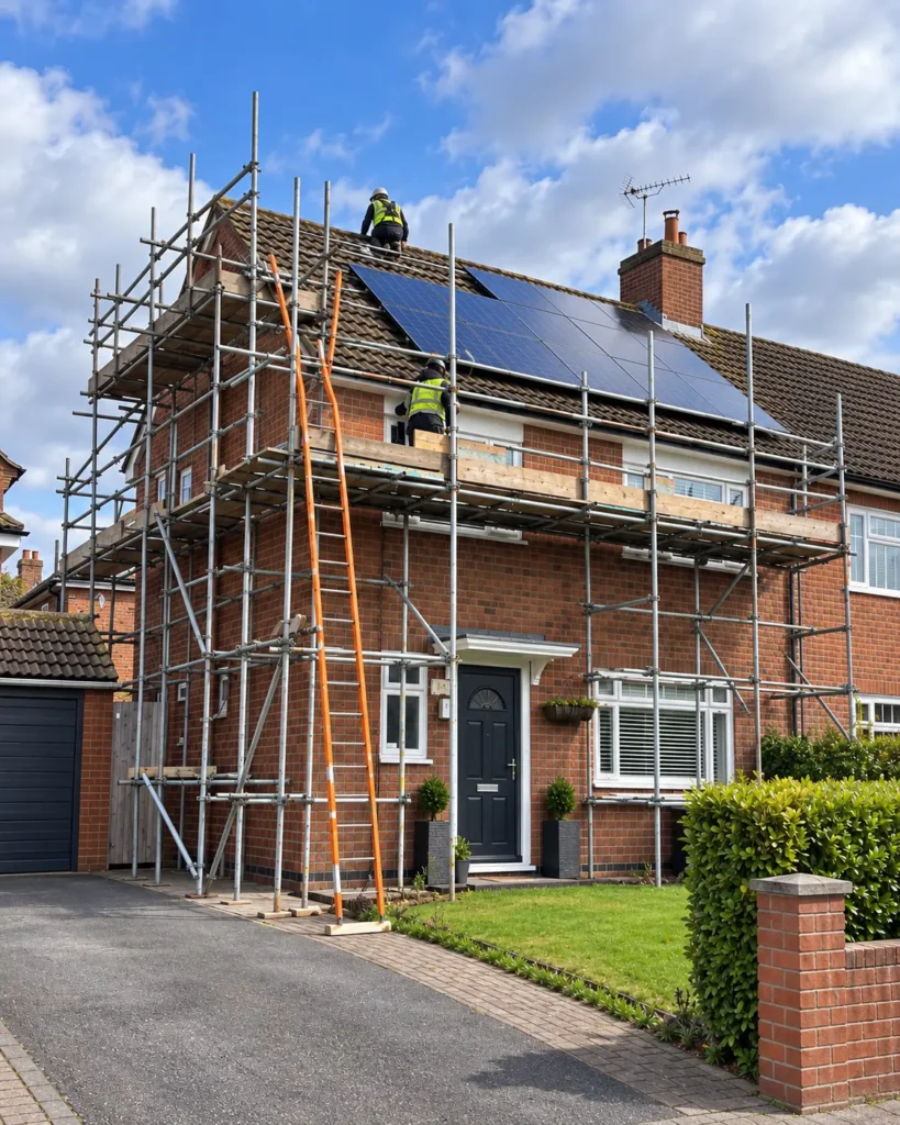 Solar Panel Installation on a British Home